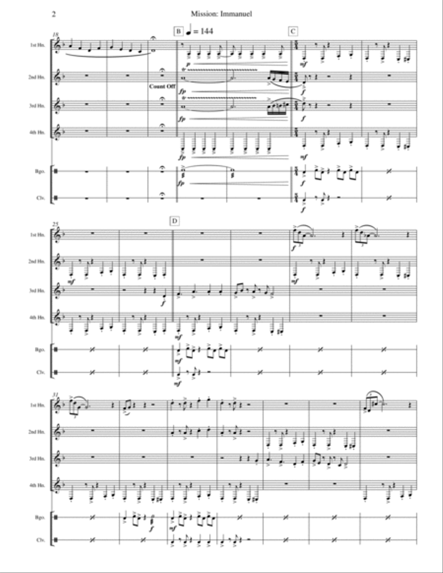 Mission: Impossible Theme from the Paramount Television Series MISSION: IMPOSSIBLE Brass Quartet scores gallery preview page 2