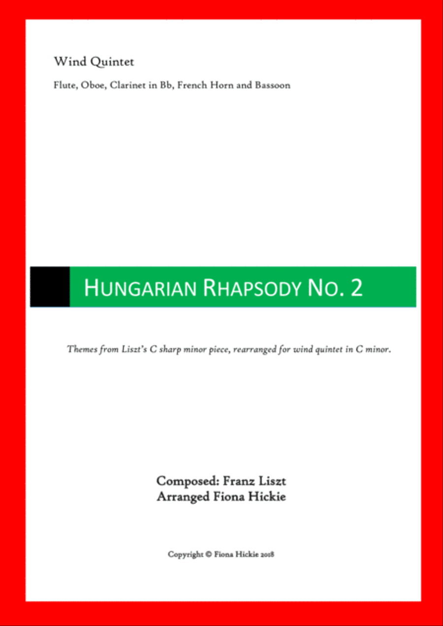 Themes From Hungarian Rhapsody, No. 2: Wind Quintet Woodwind Quintet scores gallery preview page 1