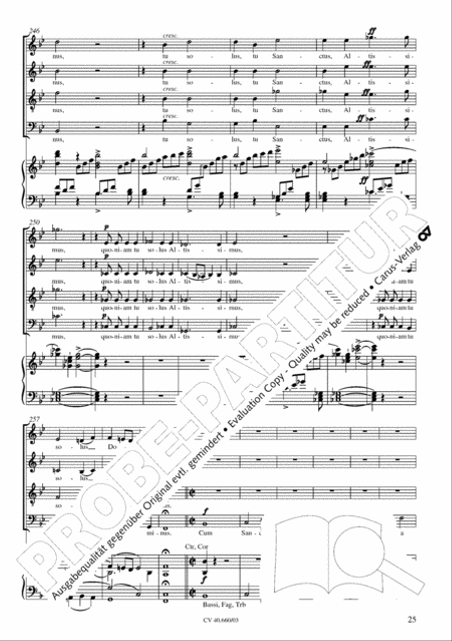 Mass in E flat major (Messe in Es) SATTB scores gallery preview page 26