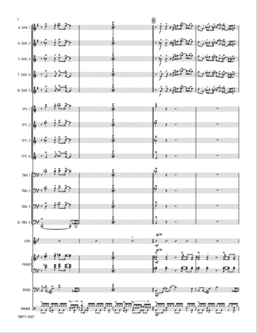Dirty Dog Jazz Ensemble scores gallery preview page 3