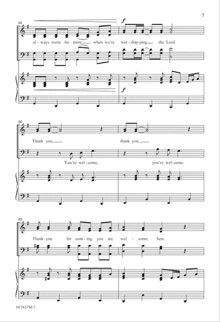 Thank You for Coming 4-Part scores gallery preview page 7