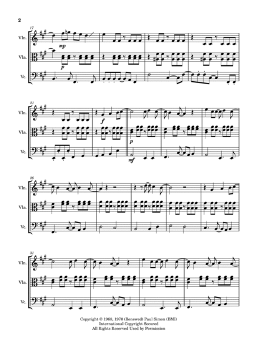 Mrs. Robinson Mrs. Robinson String Trio scores gallery preview page 2