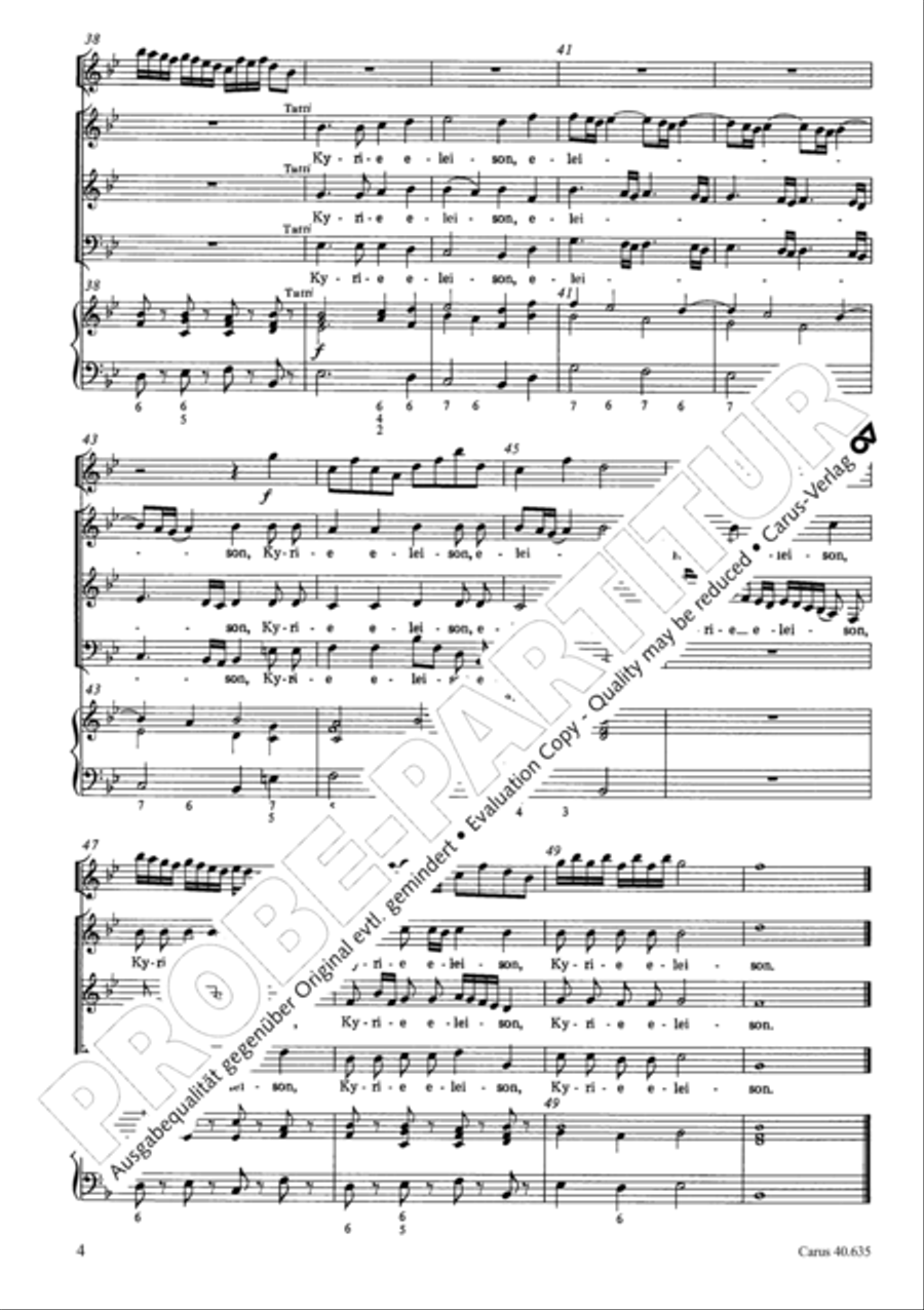 Missa civilis in B 3-Part scores gallery preview page 13