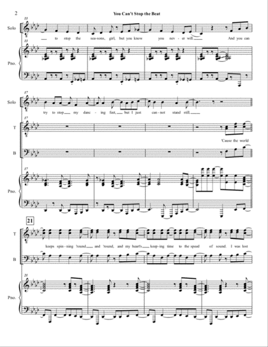 You Can't Stop The Beat TTBB scores gallery preview page 2