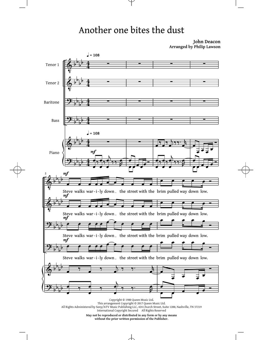 Classic Queen (Choral Collection) (arr. Philip Lawson) TTBB scores gallery preview page 1