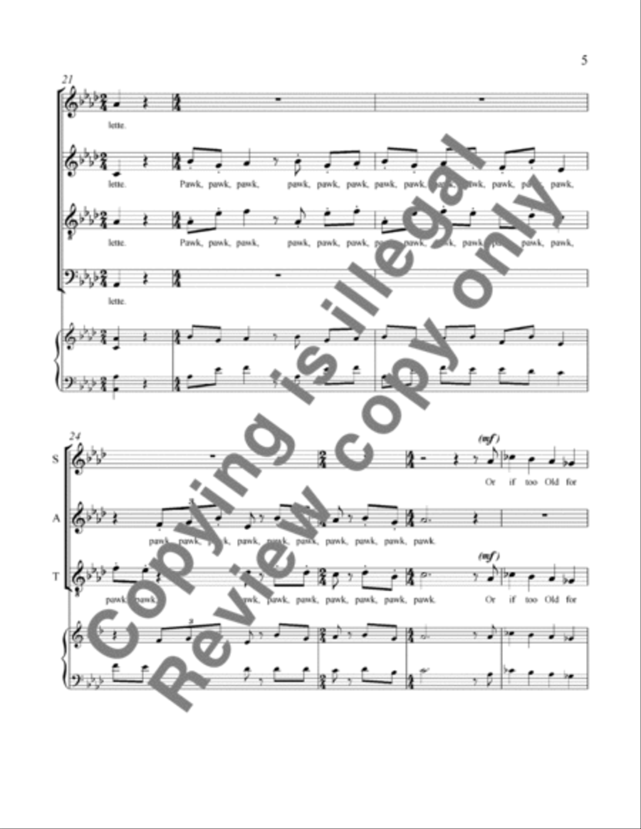 Three Bird Songs: 2. The Hen Divisi scores gallery preview page 12