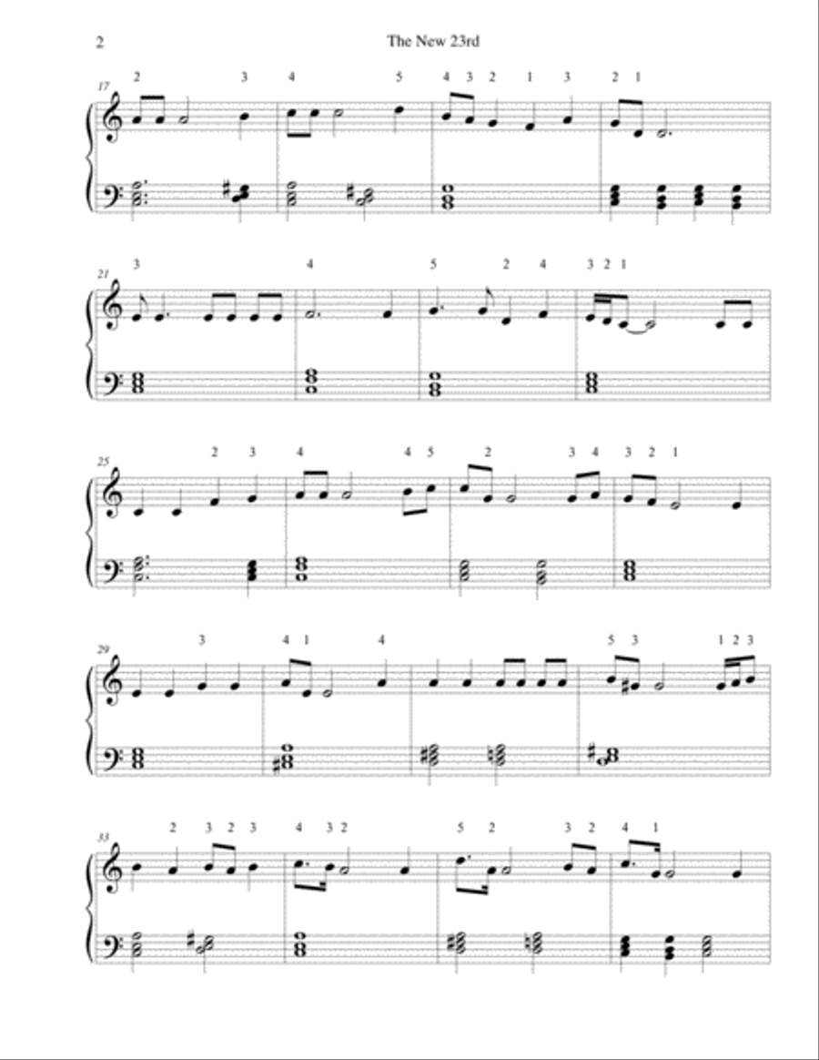 The New 23rd The New 23rd Easy Piano scores gallery preview page 2