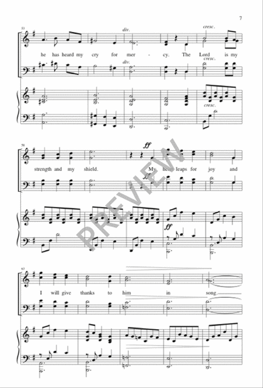 Psalm 28: The Lord Is the Strength of His People 4-Part scores gallery preview page 7