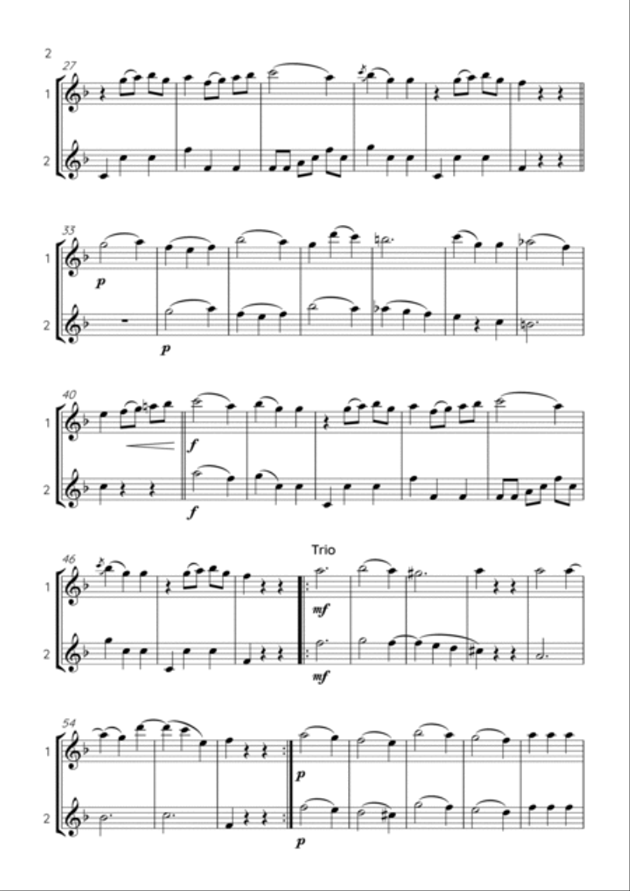 COMPLETE Mozart 12 duets, K. 487 - oboe duet Woodwind Duet scores gallery preview page 6