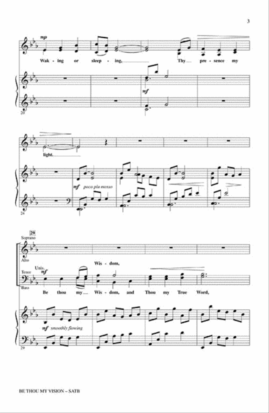 Be Thou My Vision 4-Part scores gallery preview page 3