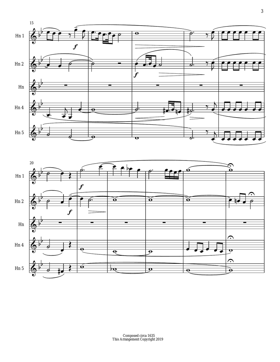 Miserere Mei, Deus - Gregorio Allegri - Horn Quintet Brass Quintet scores gallery preview page 3