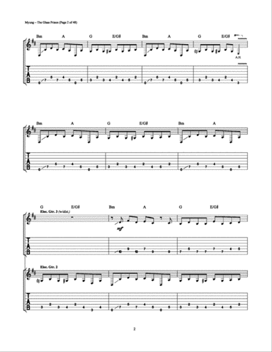 The Glass Prison The Glass Prison Electric Guitar scores gallery preview page 2