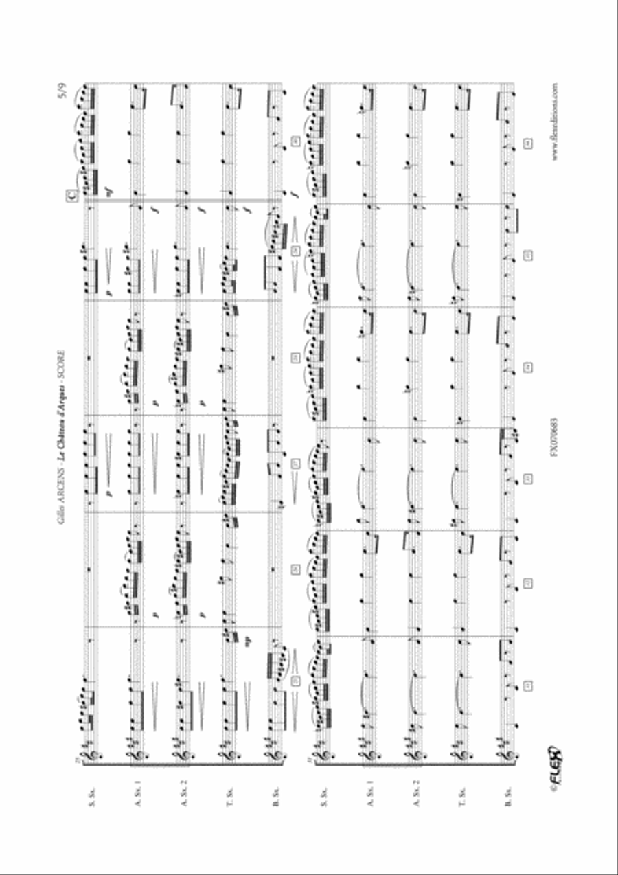 Le Chateau d'Arques Saxophone Quintet scores gallery preview page 5