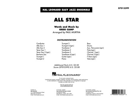 All Star (arr. Paul Murtha) - Conductor Score (Full Score)