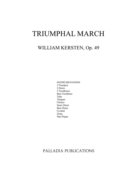 Triumphal March for Brass, Percussion and Organ image number null