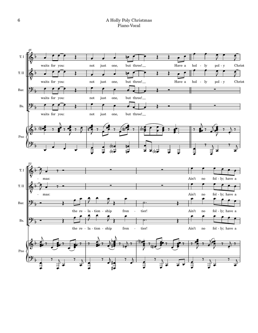 A Holly Jolly Christmas A Holly Jolly Christmas TTBB scores gallery preview page 6