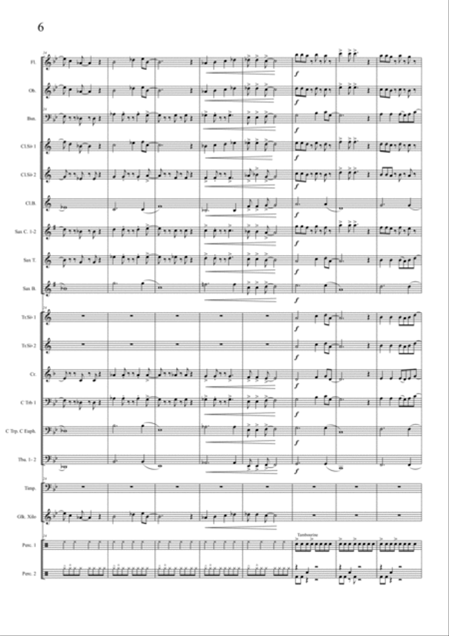 Disco Suite Concert Band scores gallery preview page 6