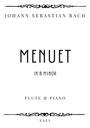 Book cover for J.S. Bach - Menuet (from Orchestral Suite) in B minor - Easy