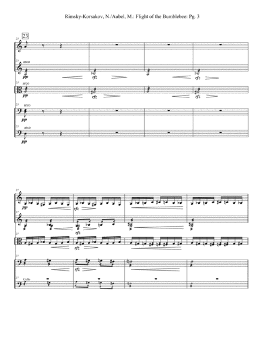 Flight of the Bumblebee Flight of the Bumblebee String Orchestra scores gallery preview page 4