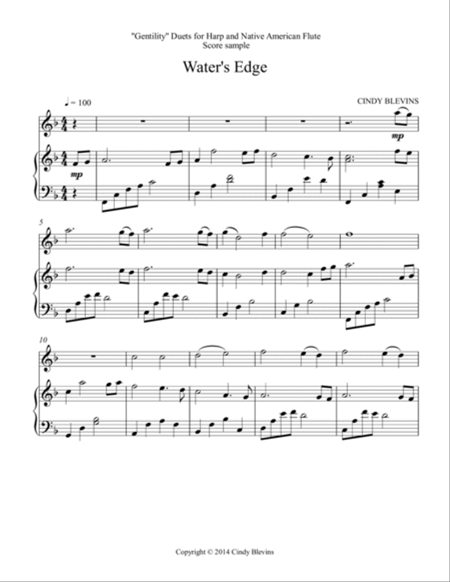 Gentility, 24 original duets for Harp and Native American Flute Flute scores gallery preview page 5