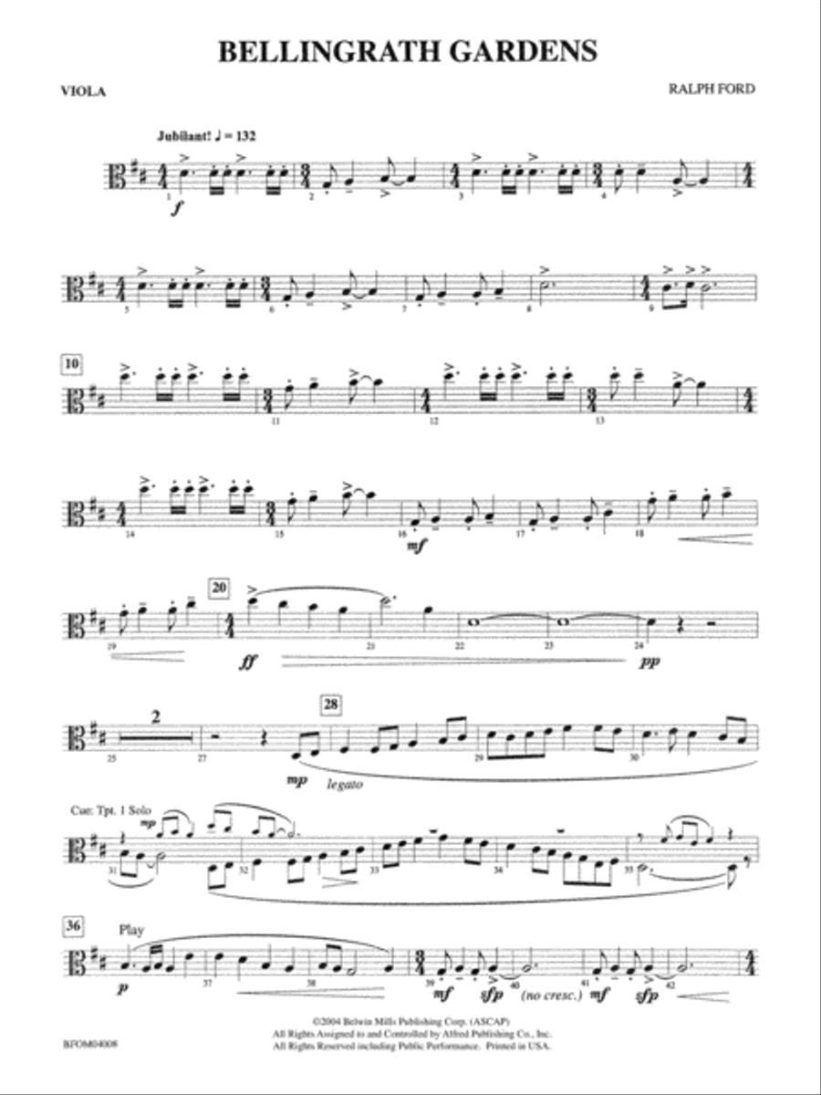 Bellingrath Gardens: Viola Full Orchestra scores gallery preview page 1