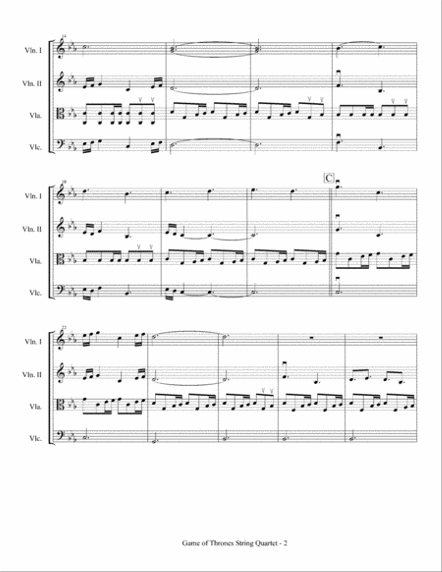 Game Of Thrones String Quartet scores gallery preview page 3