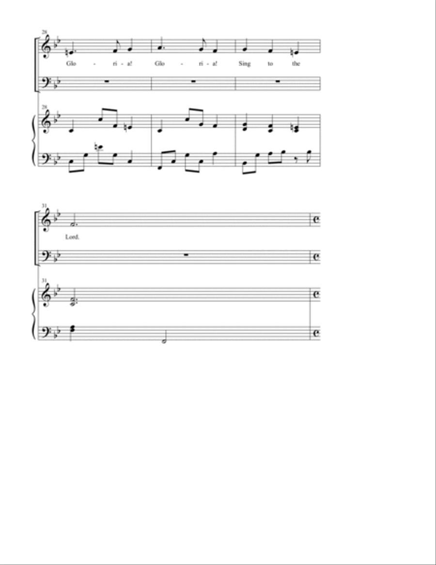 Gloria, Gloria 2-Part scores gallery preview page 4