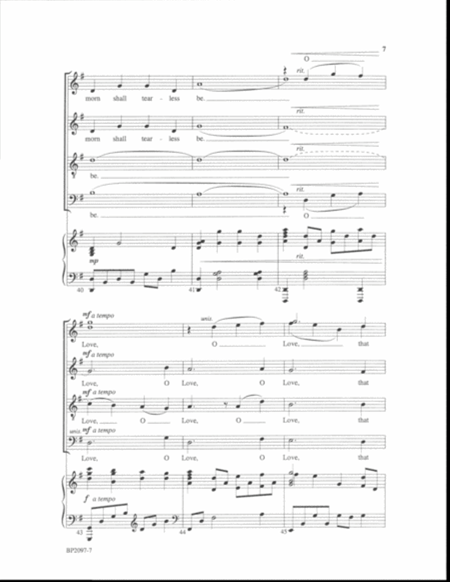 O Love 4-Part scores gallery preview page 7