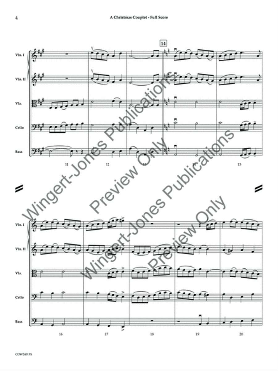 A Christmas Couplet String Orchestra scores gallery preview page 5