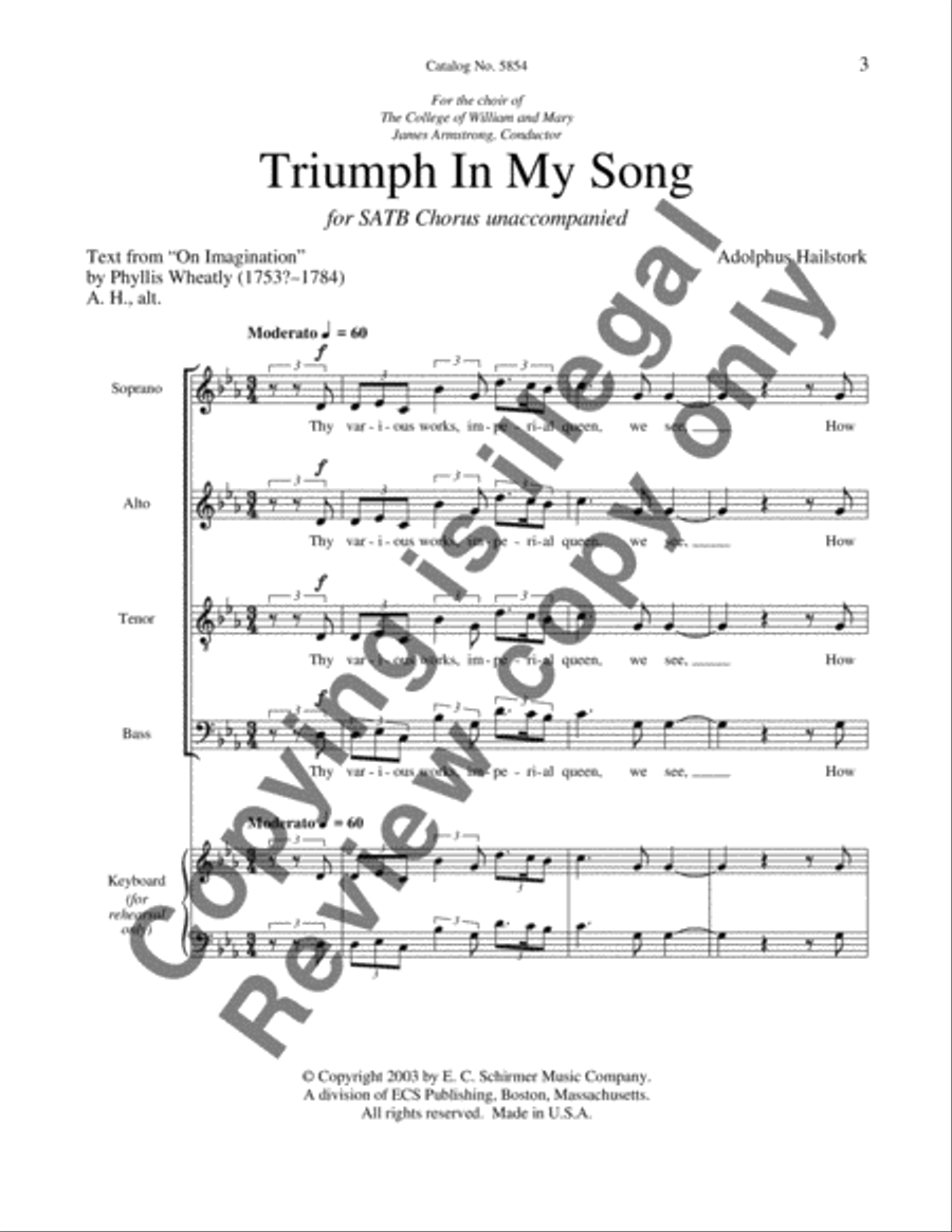 Triumph in my Song Choir scores gallery preview page 3