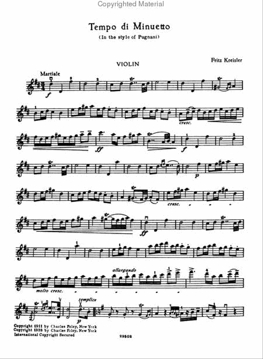 Tempo di Minuetto Violin Solo scores gallery preview page 2
