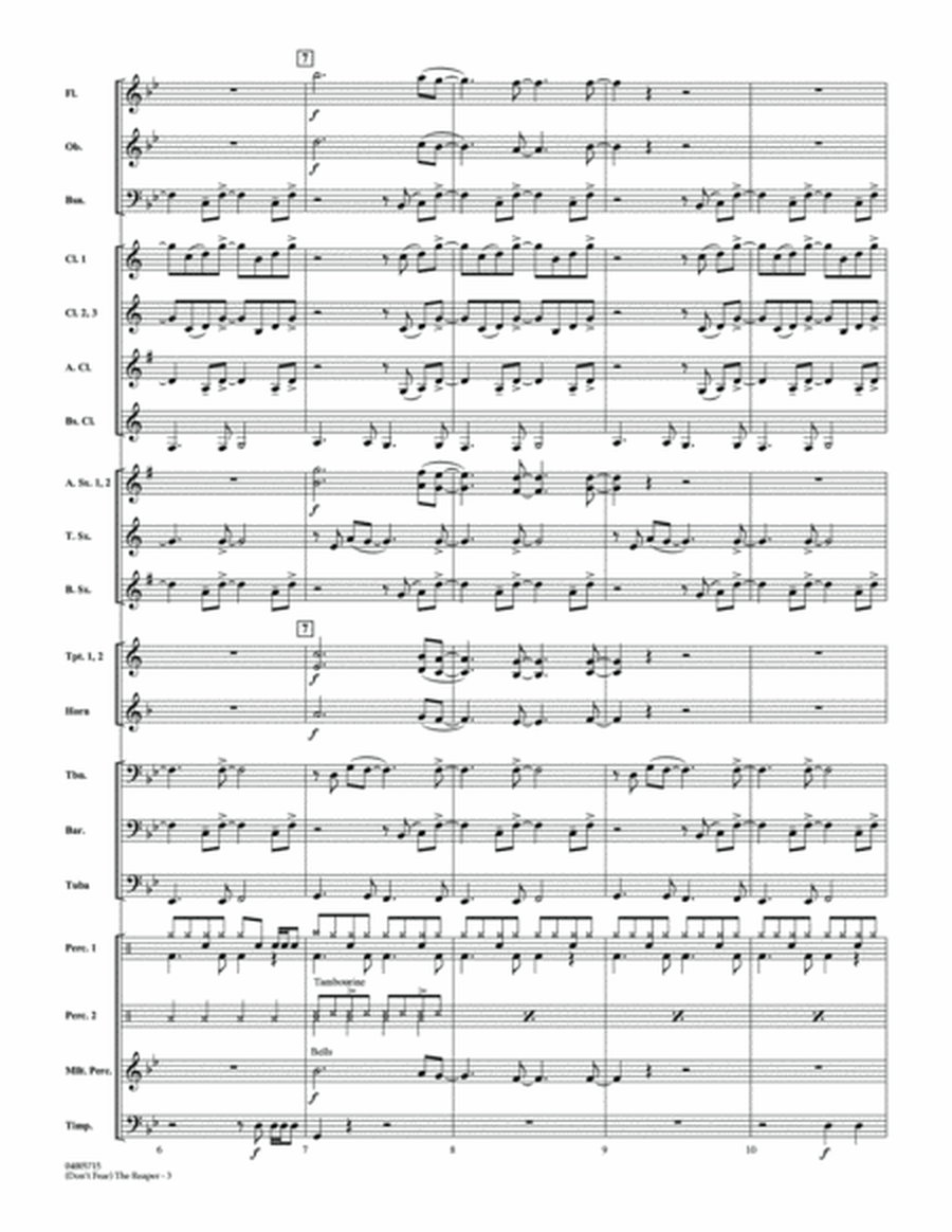 (Don't Fear) The Reaper (arr. Paul Murtha) - Conductor Score (Full Score)