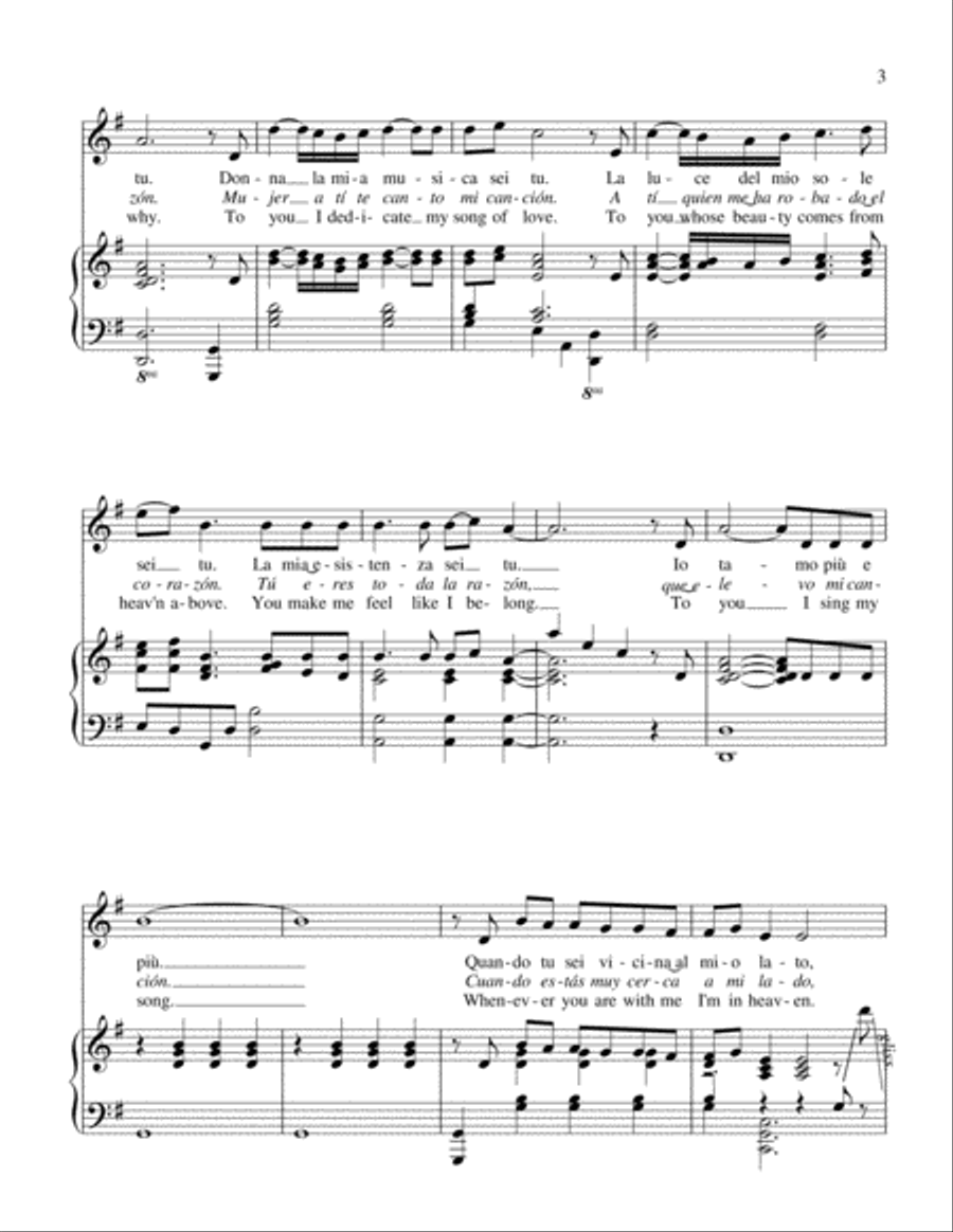 IL MOTIVO SEI TÙ High Voice scores gallery preview page 3