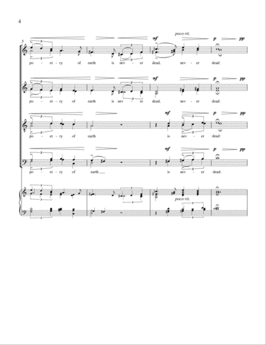 The Poetry of Earth Divisi scores gallery preview page 3
