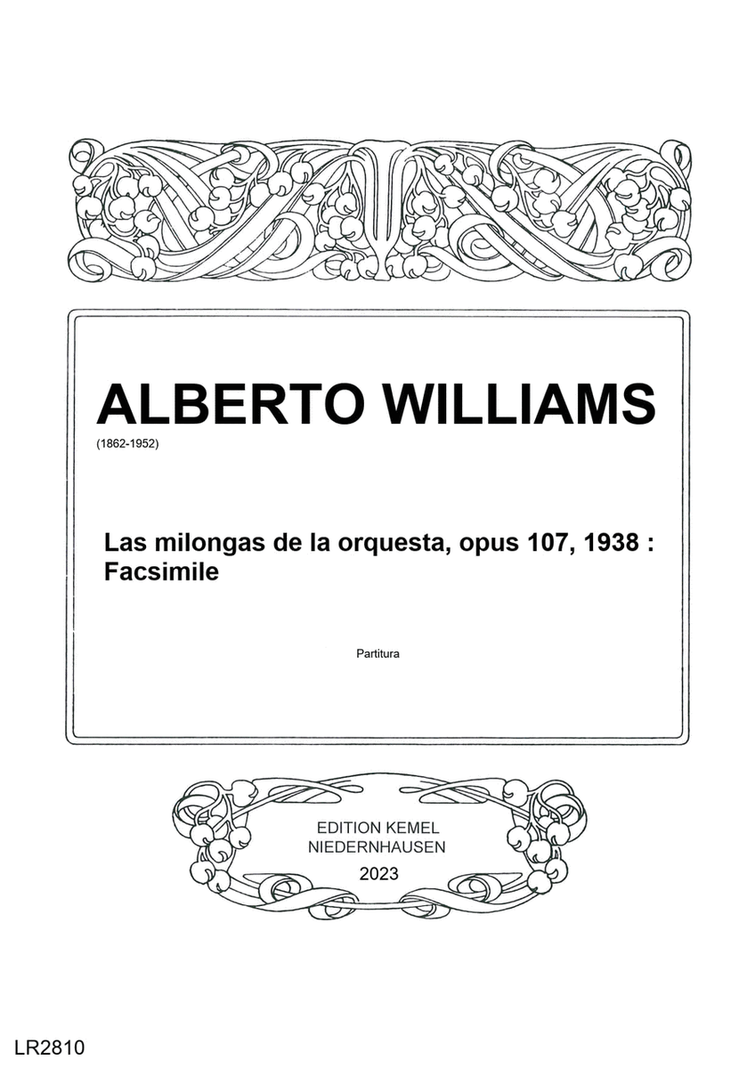 Las milongas de la orquesta, opus 107, 1938