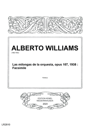 Book cover for Las milongas de la orquesta, opus 107, 1938