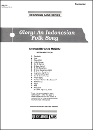 Glory: An Indonesain Folk Song - Score