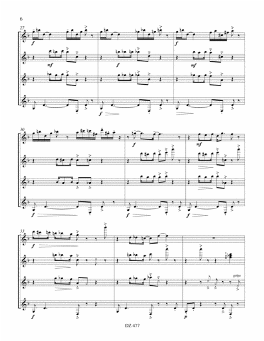 Gnossienne pour Droopy Guitar Ensemble scores gallery preview page 6