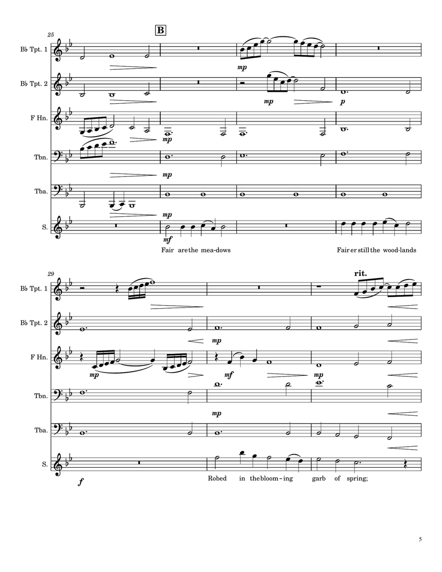 Fairest Lord Jesus Small Ensemble scores gallery preview page 5