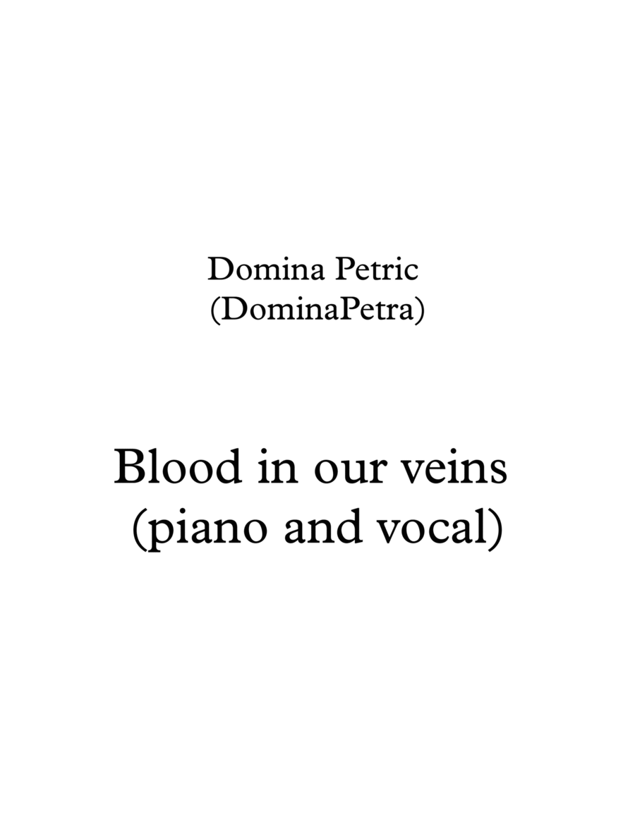 Blood in our Veins Voice scores gallery preview page 1