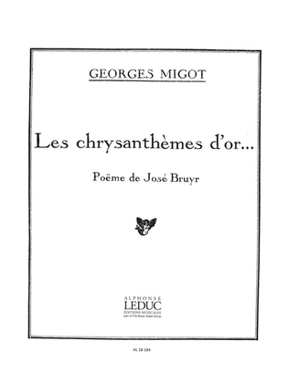 Book cover for Les Chrysanthemes d'Or