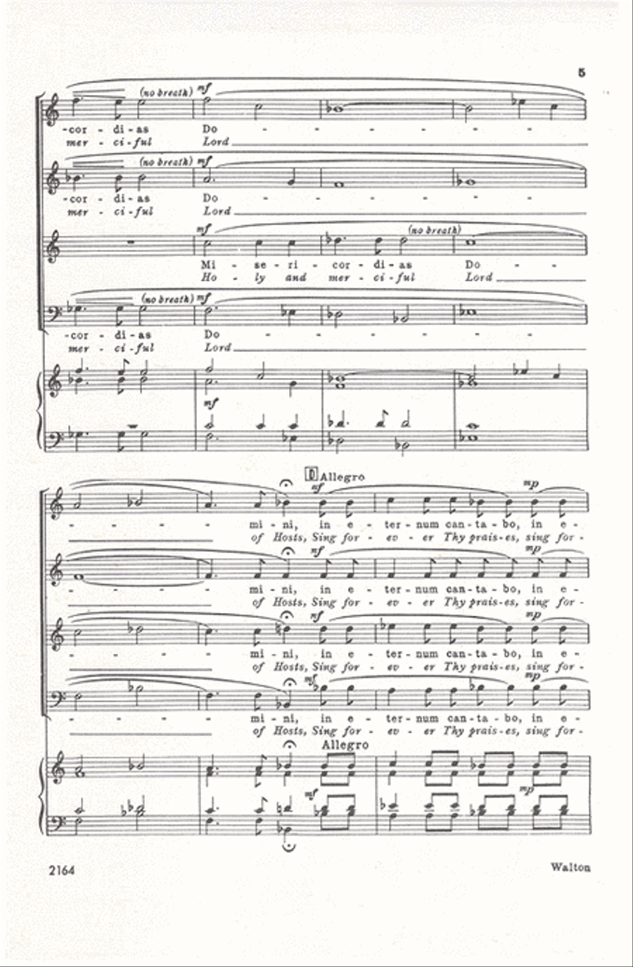 Misericordias Domini (Holy and merciful Lord) 4-Part scores gallery preview page 5