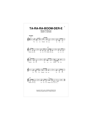 Book cover for Ta-Ra-Ra-Boom-Der-E