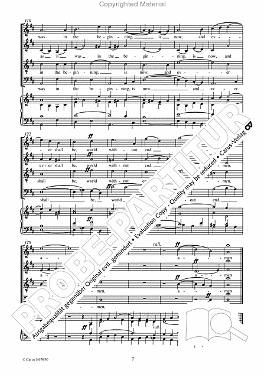 My soul doth magnify the Lord 4-Part scores gallery preview page 8