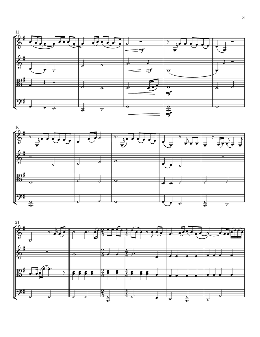 Goodness Of God String Quartet scores gallery preview page 4