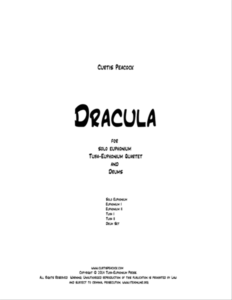 Dracula Tuba Quartet scores gallery preview page 2
