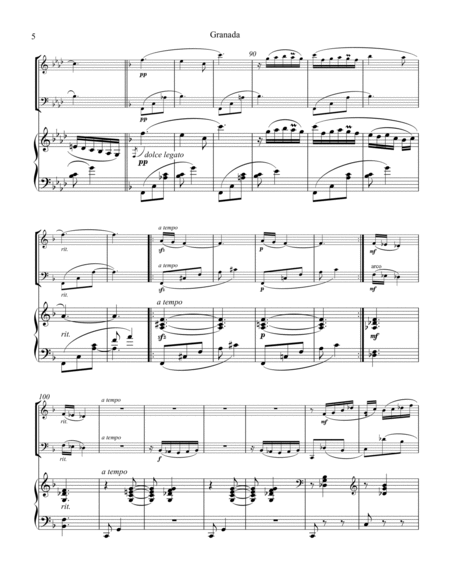 Granada from Suite Espanola for piano trio image number null