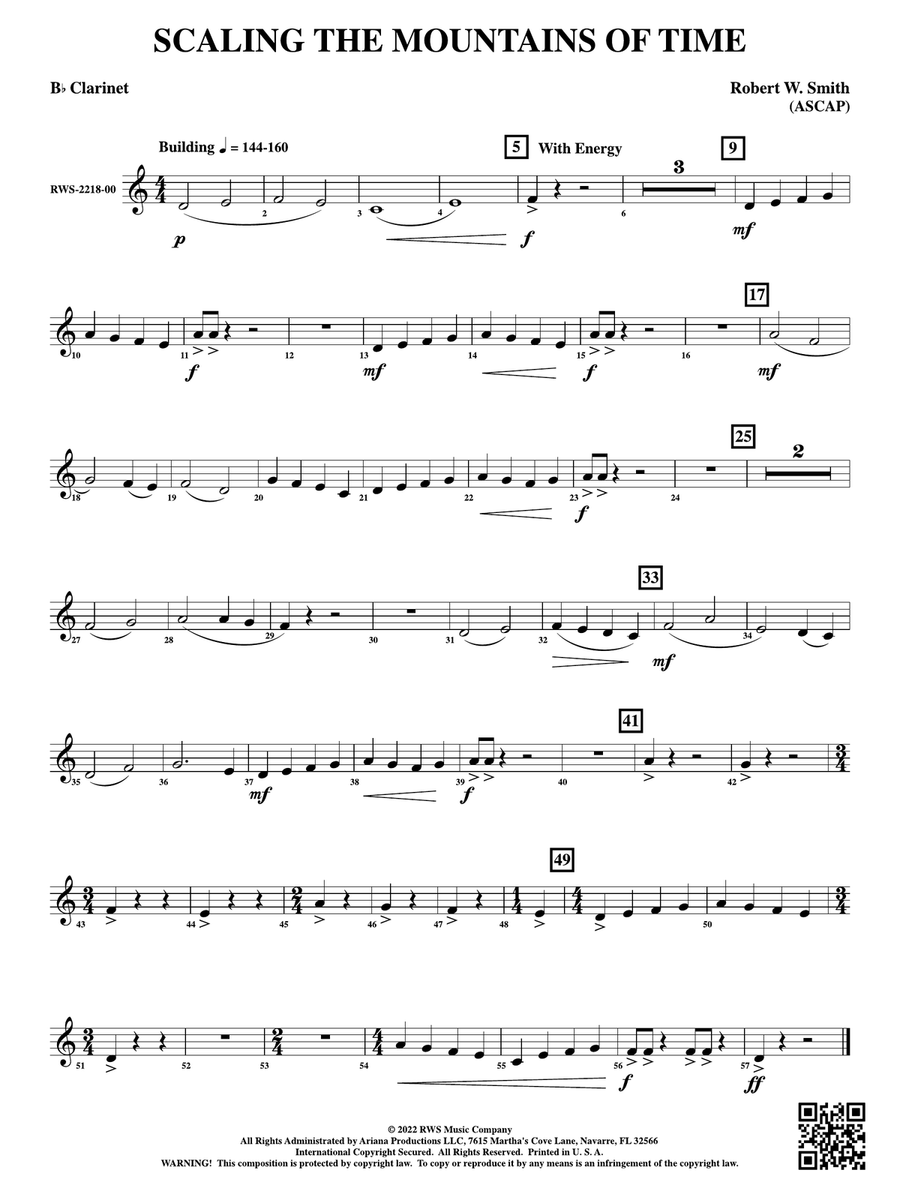 Scaling the Mountains of Time: 1st B-flat Clarinet