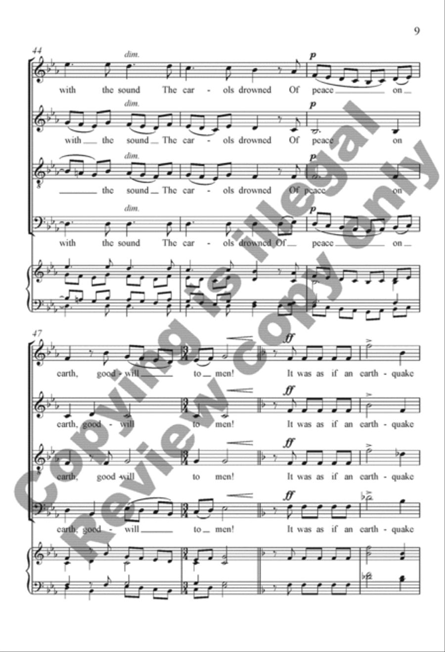 A Soldier's Carol 4-Part scores gallery preview page 9