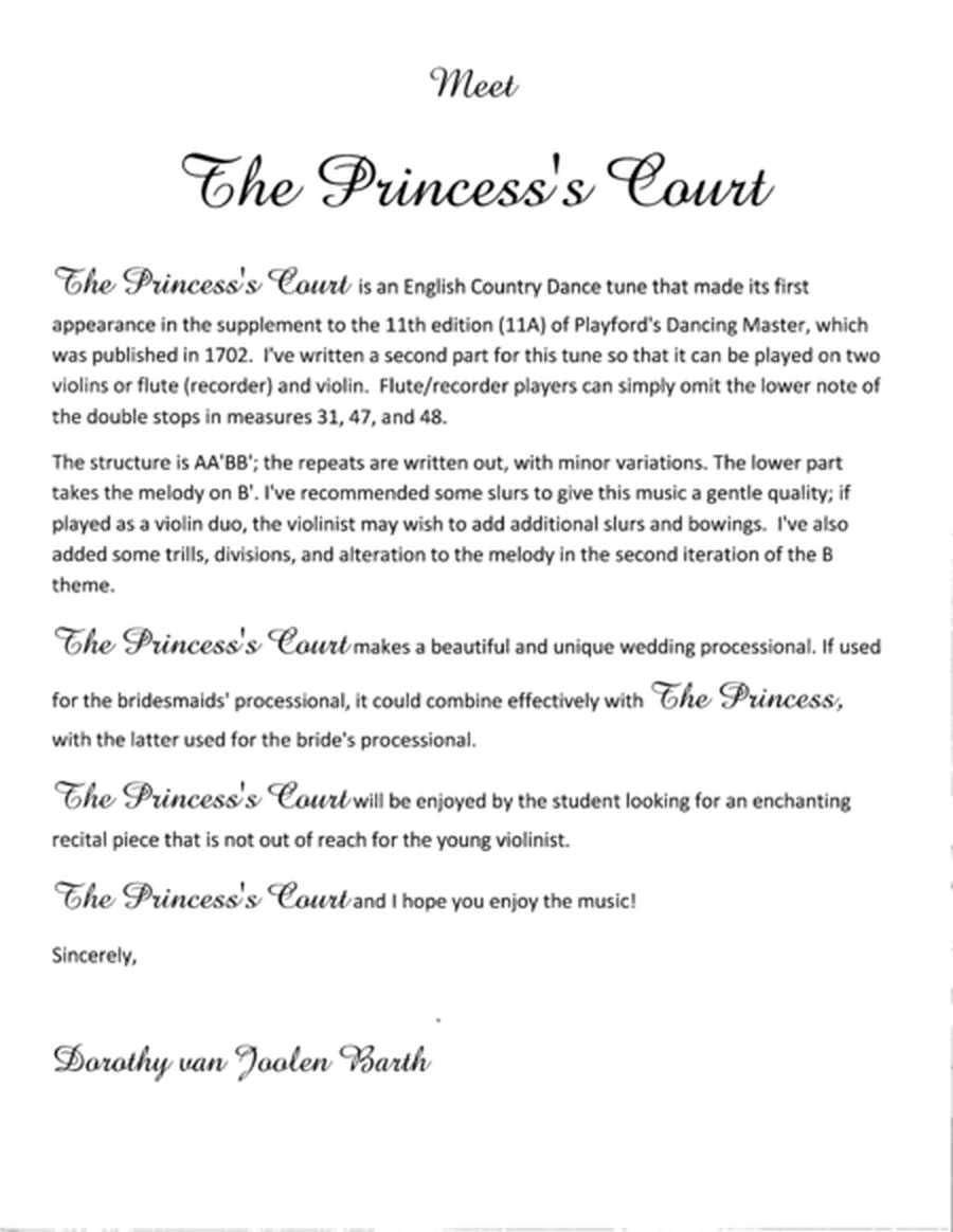 Romantic Playford: The Princess's Court image number null